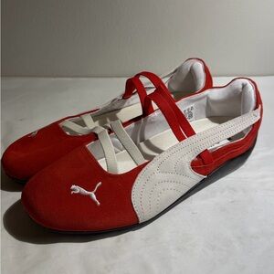 New Puma Women's Speedcat Suede Ballet Flats red sz 10